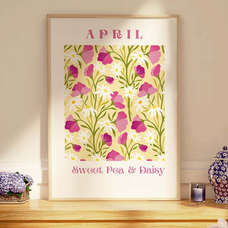 April Flowers of the Month Digital Download Print - Frame not included