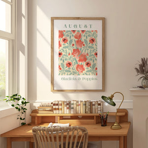 August Flowers of the Month Giclee Print - Frame not Included