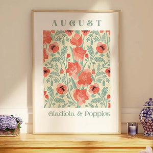 August Flower of the Month Digital Download Prints