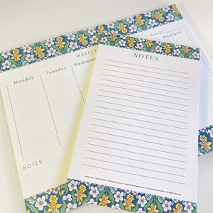 Daffodil & Jonquil Flower Notepads are a perfect match to our Weekly Planner Notepad.
