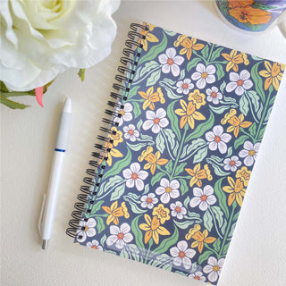 Daffodils & Jonquil Soft Cover Notebook is 5.5 x 8.5 inches and 80 College Ruled Pages.