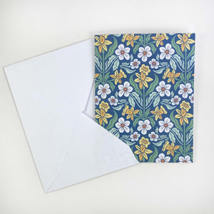 Daffodil and Jonquil Flower Design folded note cards, ten to a pack, envelopes included