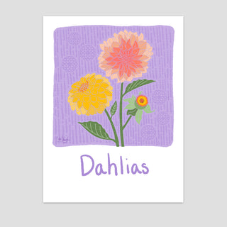 Delightful Dahlias Print