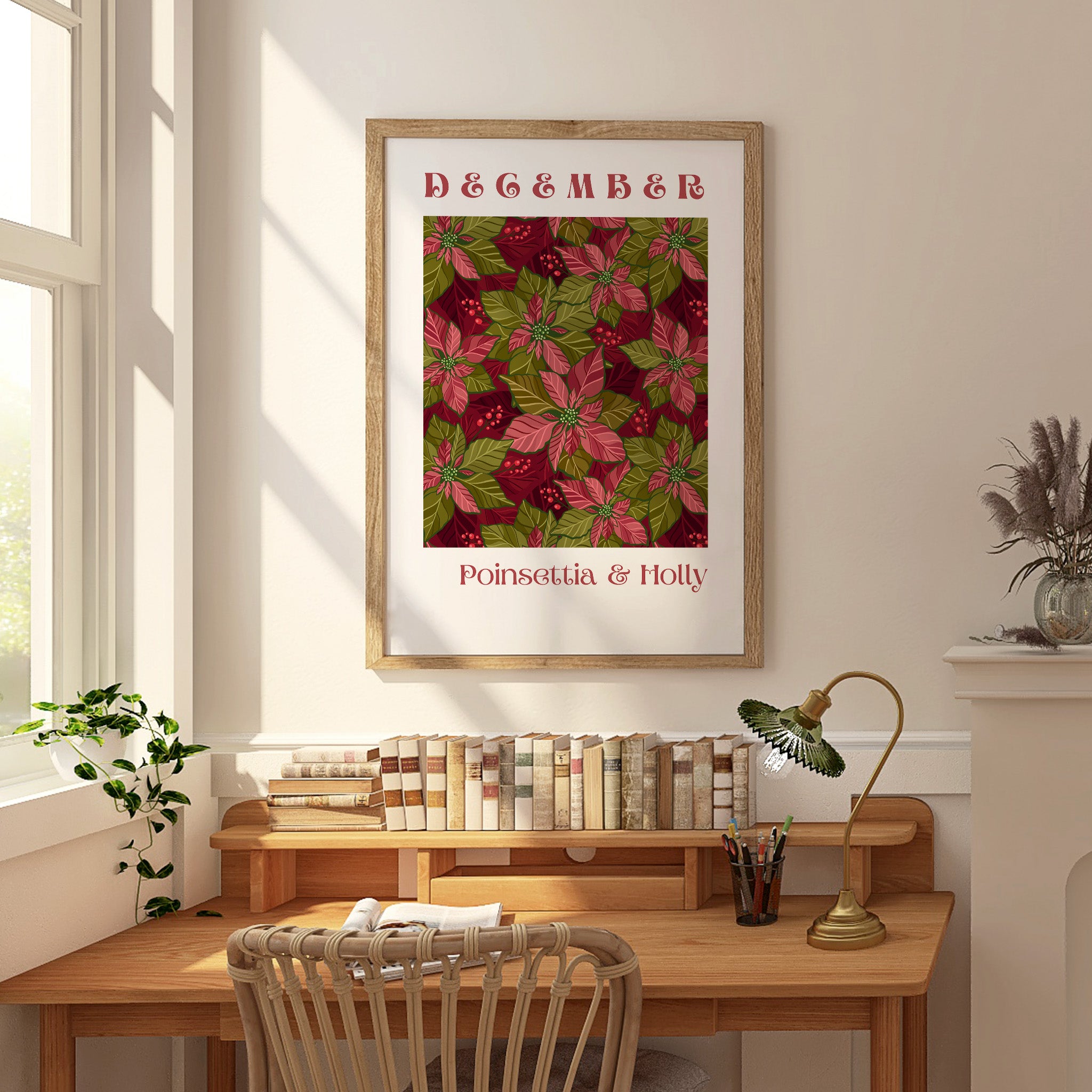 December Flowers of the Month Giclee Print - Frame not Included