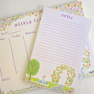 Mary’s Garden Notepads are a perfect match to our Weekly Planner Notepad