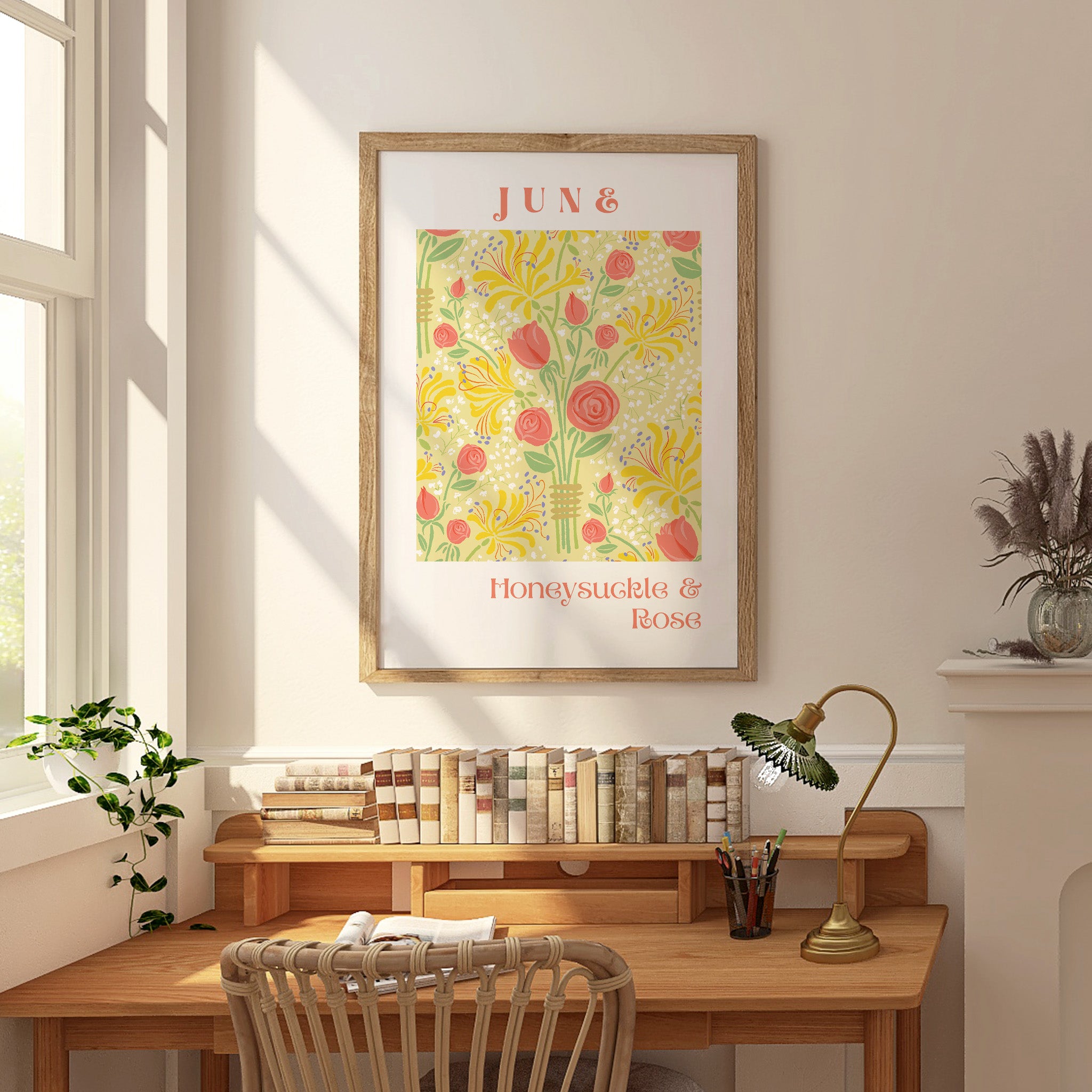 June Flowers of the Month Giclee Print - Frame not Included