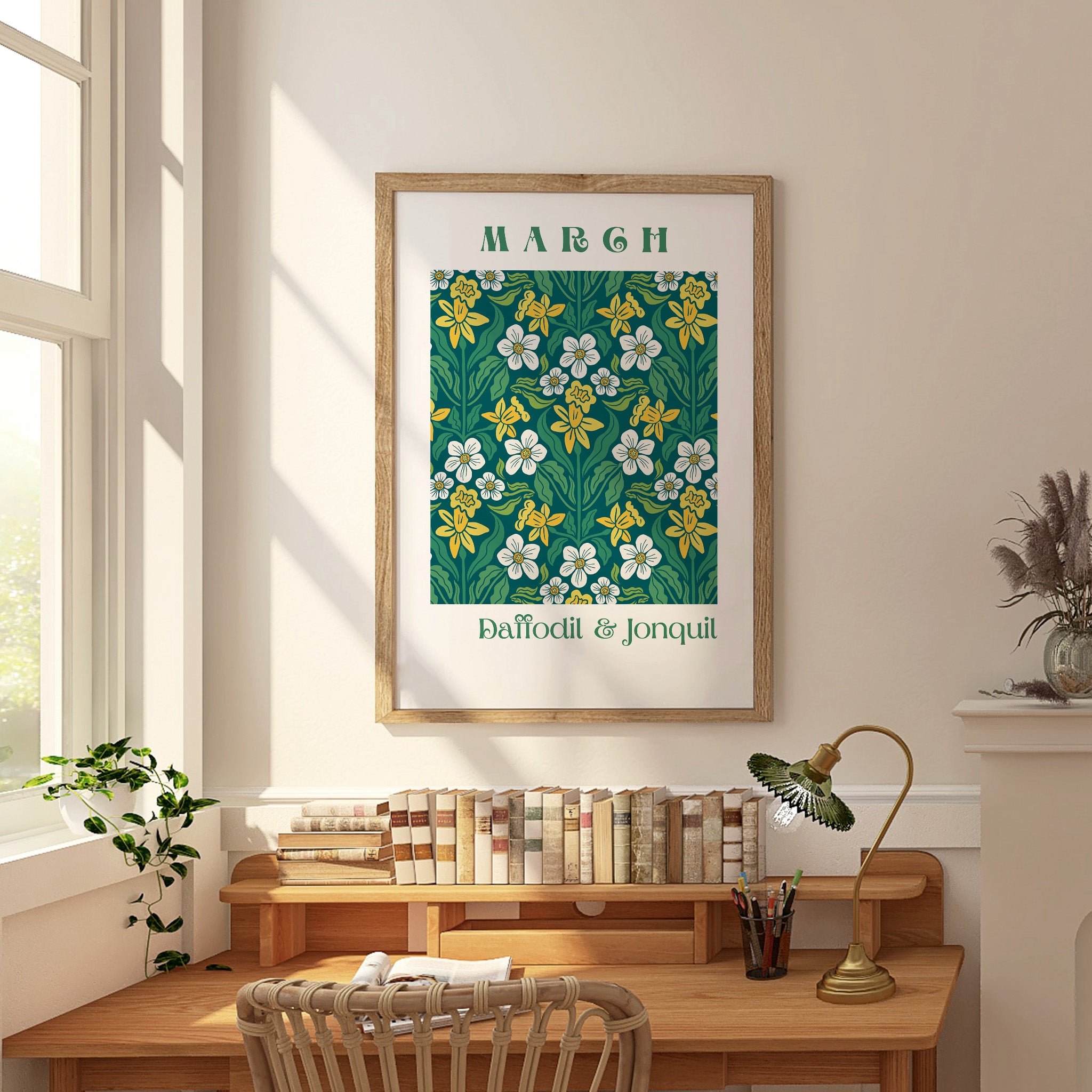 March Flowers of the Month Giclee Print - Frame not Included