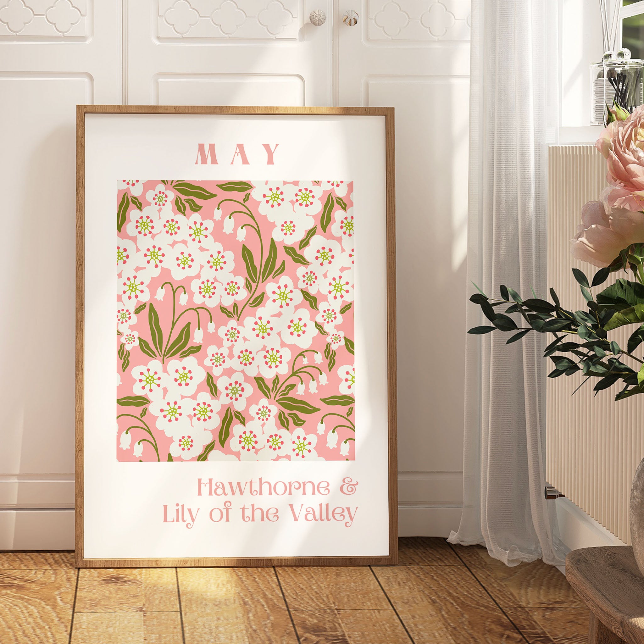 May Flowers of the Month Print - Frame not Included