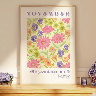 November Flower of the Month Digital Download - Frame not included