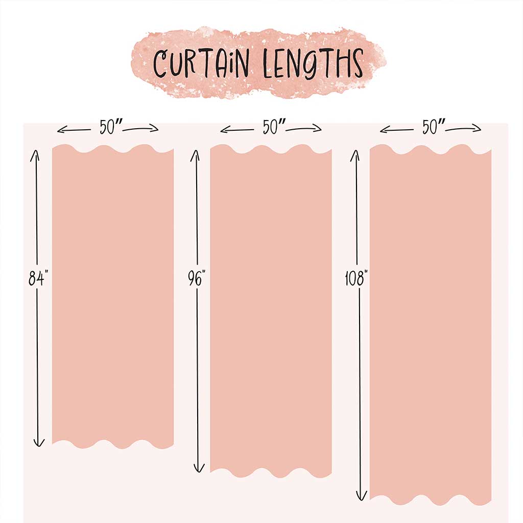 Three different curtain lengths to order from.