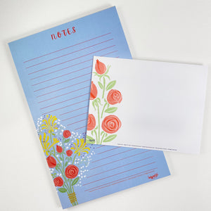 Roses Floral design also comes in a matching note pad